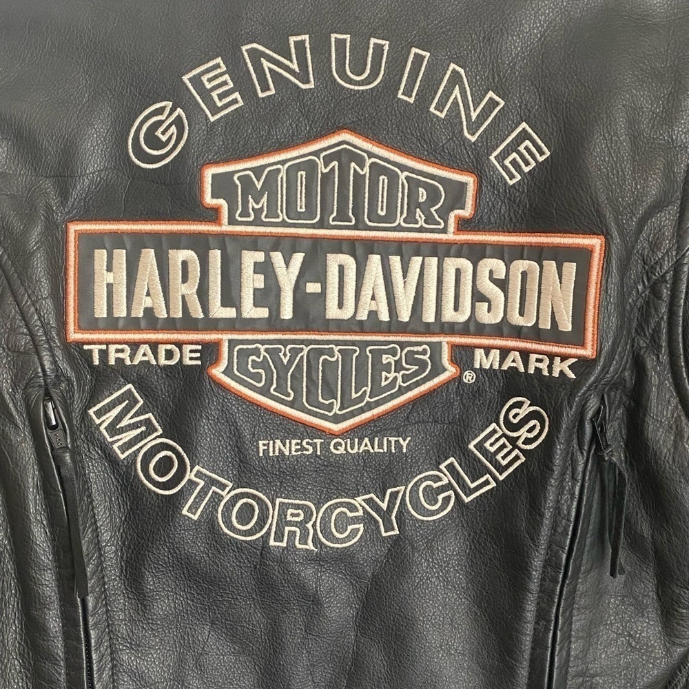 Authentic Harley Davidson Miss Enthusiast 3 in 1 Leather Jacket X Small EUC‌‌‌ - Picture 5 of 15